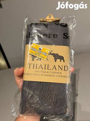 Thai kasmír - selyem sál / kendő - szürke