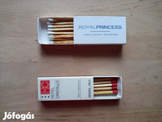 Thaiföldi és olasz mini gyufa hotel reklám 2 db