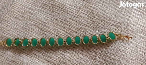 Thaiföldről hozott eredeti Jade kőves aranyozott karkötö eledó