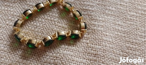 Thaiföldről hozott eredeti cirkónia aranyozott karkötő foglalatban ela