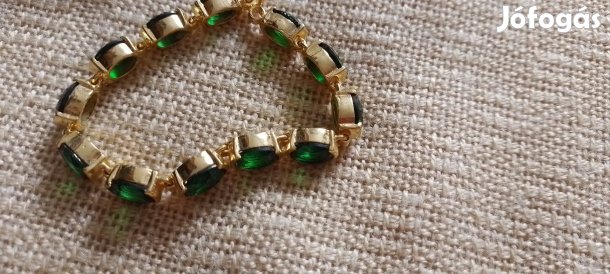 Thaiföldről hozott sötétzöld cirkónia karkötő eladó