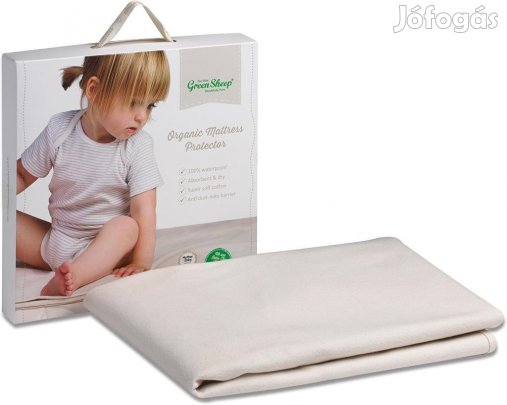 The Little Green Sheep vízálló pamut matracvédő, 70x140cm, OUTLET ter