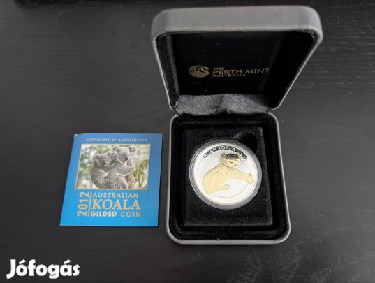 The Perth Mint Koala aranyozott ezüst érme