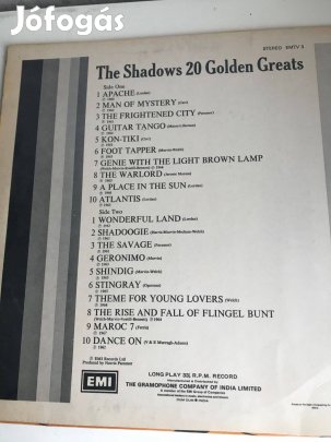 The Shadows együttes. 20 Golden Greats.Bakelit LP