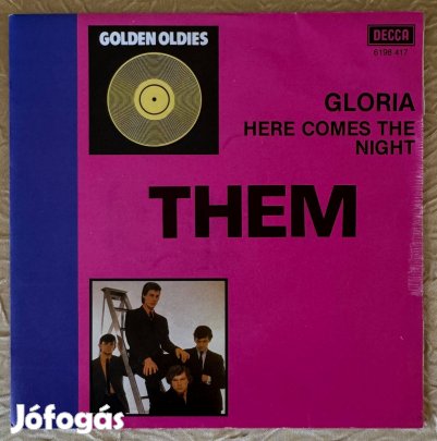 Them Gloria Here Comes The Night belga maxi single bakelit hanglemez