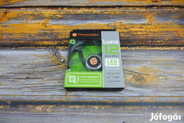 Thermaltake Luna 12cm számítógép ház hűtőventilátor Zöld Új!