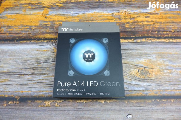 Thermaltake Pure A14 LED Green számítógép ház hűtő ventilátor zöld Új!