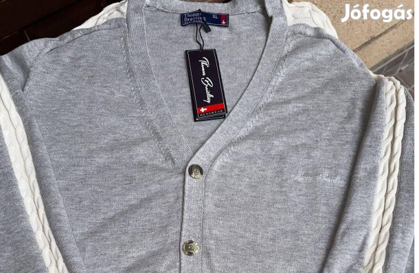 Thomas Breitling férfi címkés kardigán (L-XL-es méretben) Új