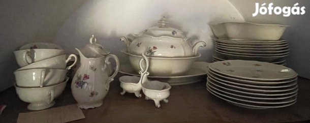 Thomas Ivory - Bavaria kézzel festett virágmintás porcelán étkészlet