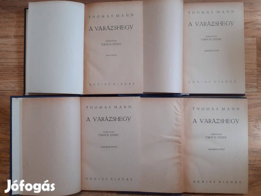 Thomas Mann: A varázshegy I-IV. (Genius Kiadás, Budapest, 1014 oldal)