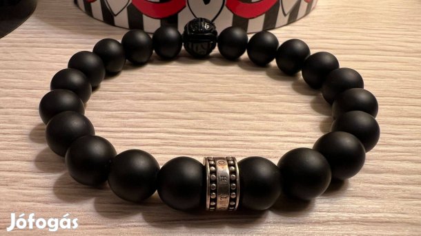 Thomas Sabo fekete onyx-ezüst karkötő 21 cm