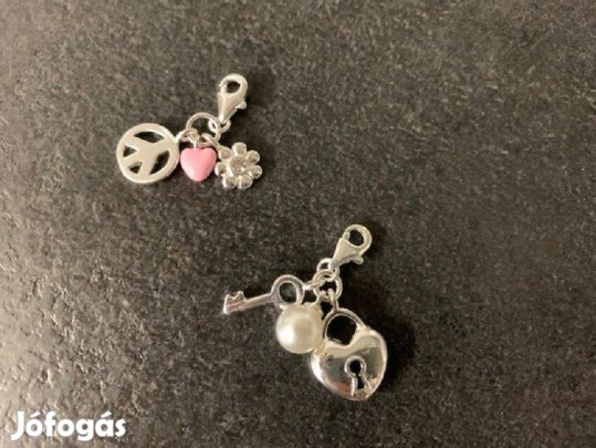 Thomas Sabo jellegű charm összefűzött medál