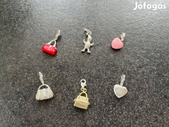 Thomas Sabo típusú charm színes medál új