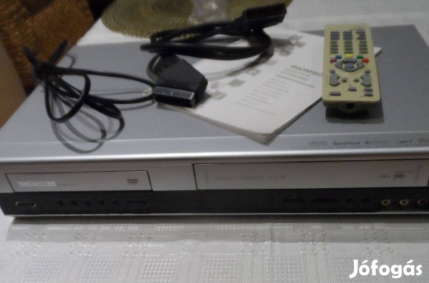 Thomson DTH6300E DVD VHS kombó gyári távirányítóval