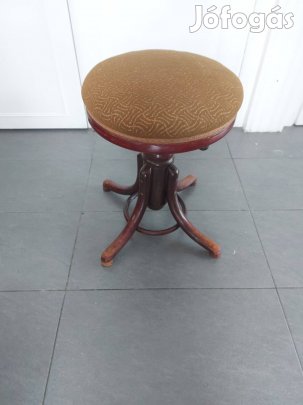 Thonet zongoraszék, kárpitozott