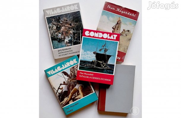 Thor Heyerdahl expedíciók (5 db könyv) - - - (Csak személyesen!)