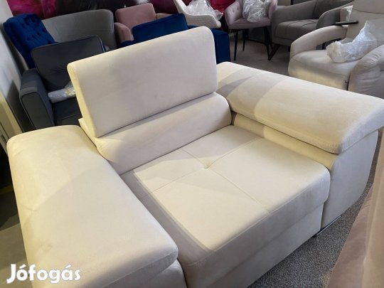 Thorezio bársonyos szövetes fotel krém színben, esetleg Thorezio sarok