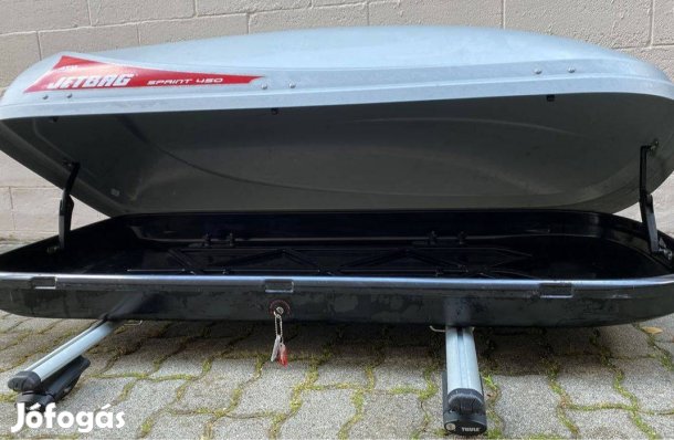 Thule tetőbox + keresztrúd + kerékpárszállítók eladók