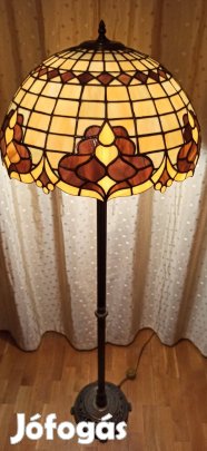 Tiffany állólámpa. Hibátlan. Réz talp, eredeti tiffany Üveg!