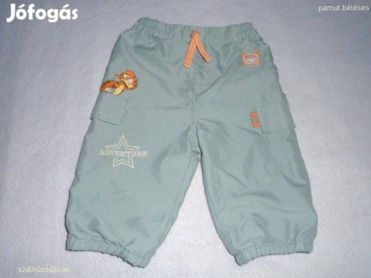 Tigris (Micimackó) mintás pamut béléses nadrág 3-6 hó (méret 68)