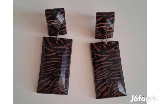 Tigrismintás fülbevaló