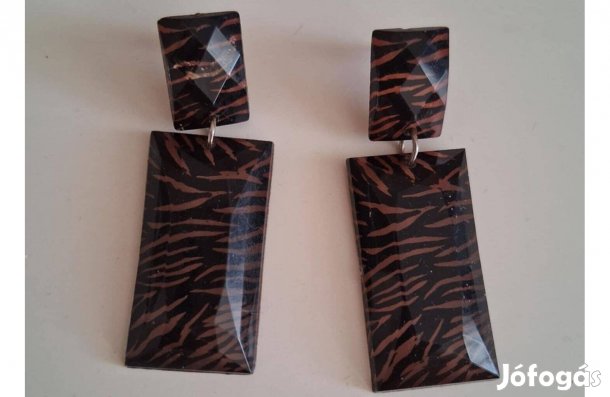 Tigrismintás fülbevaló