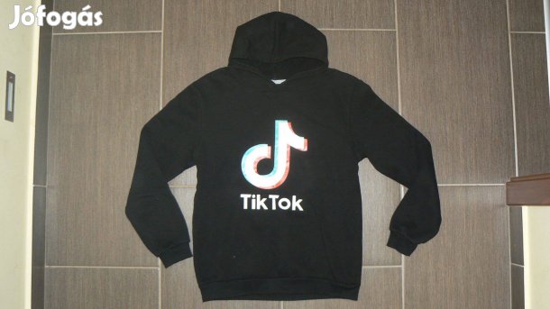 Tik Tok 158-160 fekete pulóver Hibátlan!