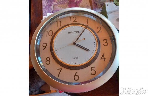 Tiko TIME japán quartz fali óra 33 cm átmérő - Új