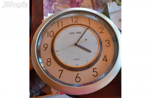 Tiko TIME japán quartz fali óra 33 cm átmérő - Új
