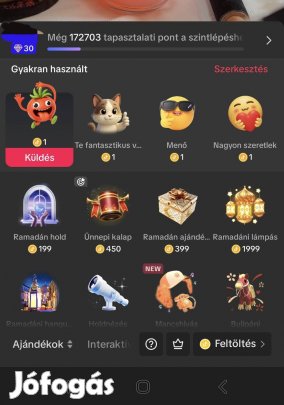 Tiktok 30 szintű fiók