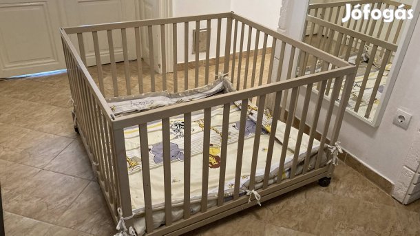 Timba Niki 3. 120x120-as összecsukható, görgős járóka + járókabetét