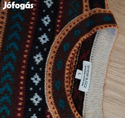 Timber&Jack alpaca gyapju férfi pulóver L