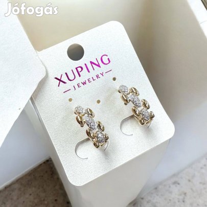 Timi rose gold színű köves antiallergén xuping fülbevaló