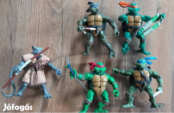 Tini nindzsa figurák, mozgatható testrészek 12 cm 5 db
