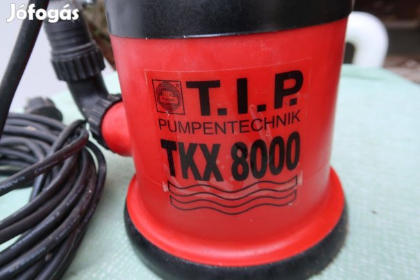Tip tkx 8000 vizszivattyú kifogástalan
