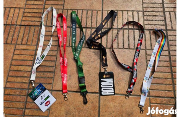 Tippmix Pride nyakpánt Coca cola nyakpánt Adidas nyakbaakasztó 6db