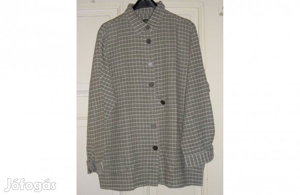 Tiroli, kockás 100 % pamut női blúz, ing ( 42-es )