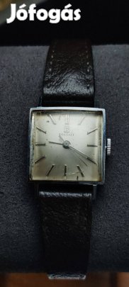 Tissot szögletes női karóra szép szíjjal szervizelt + dobozzal