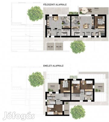 Tiszaújvárosban a Ligetlend zárt lakóparkban új építésű sorházak eladó