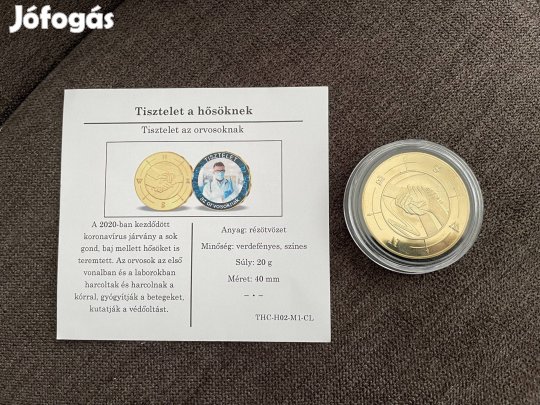 Tisztelet a hősöknek emlékérme (orvos) certivel