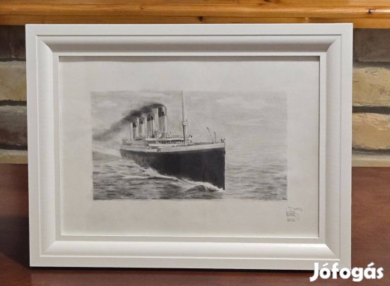 Titanic 1912 klasszikus grafitrajz, falikép
