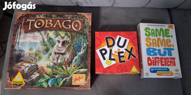 Tobago + Duplex + Same, same, but different társasjátékok