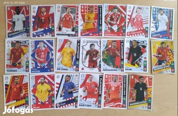 Több Lidl focis kártya eladó