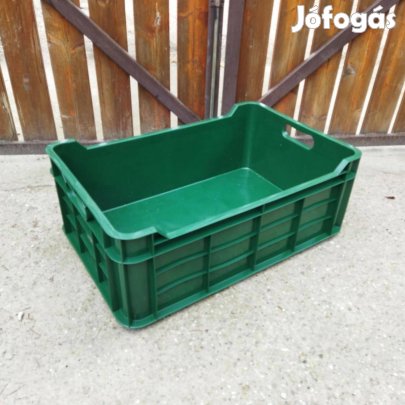 Több Új erős M20 műanyag rekesz láda tároló zöldséges gyümölcs teli
