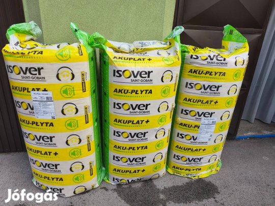 Több bála Isover Akuplat 7,5cm-es üveggyapot szigetelőlemez eladó