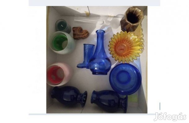 Több dísztárgy váza, gyertya, mécsestartó eladó
