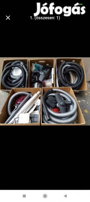 Több doboz különféle porszívó alkatrész egyben 