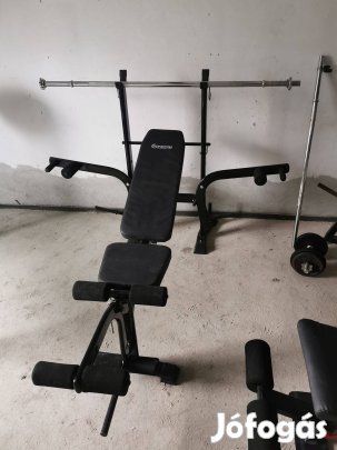 Több funkciós fekvenyomópad és rúd