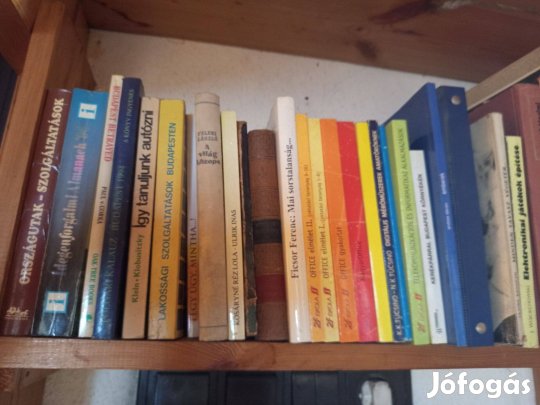 Több műfajhoz tartozó konyvek eladóak