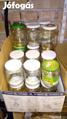 Több száz klasszikus méretű 720 ml befőttes üveg + tető IKEA